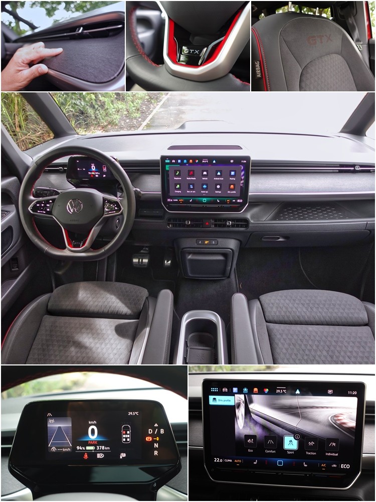 內裝鋪陳加入GTX專屬運動元素,沒有過於誇張的數位座艙,只是點到為止。