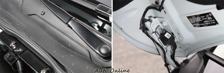 由於是認證車的關係車輛配有VOLVO首創的PA行人安全輔助氣囊 (Pedestrian Airbag),位置就藏在雨刷下方。(註:目前並未提供選配)