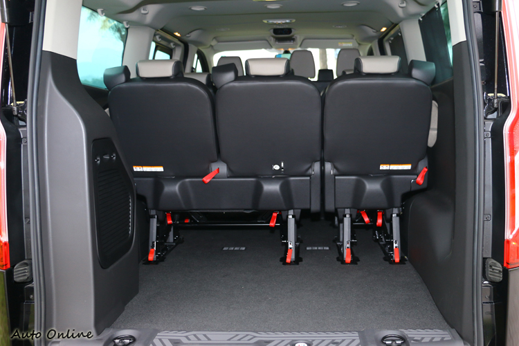 標準後行李箱空間又寬又高,座位底下還可以再塞進東西。