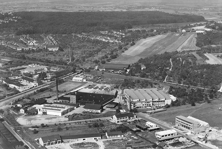 1952年祖文豪森廠區空拍照片。