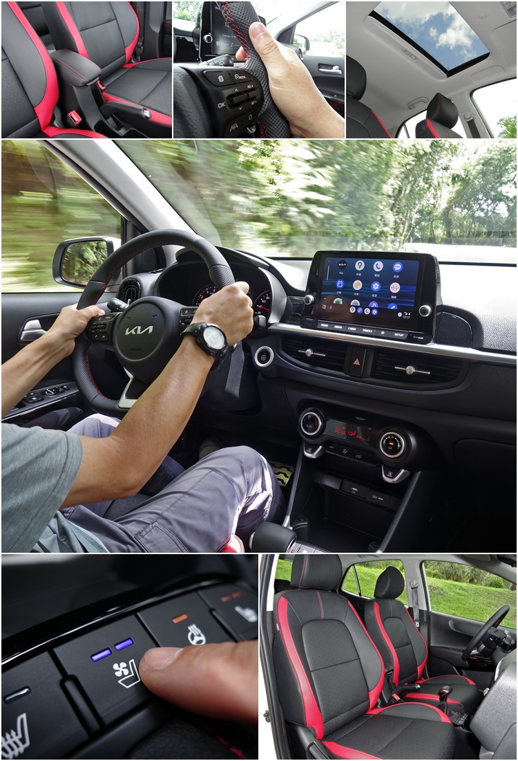 特仕車除了保留中央扶手和電動天窗,還標配遮陽板LED和方向盤加熱功能,甚至還有駕駛側通風座椅和前排加熱座椅的配備。