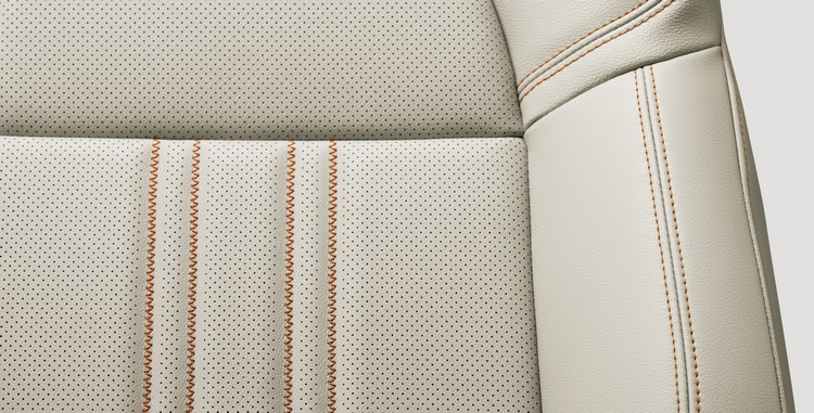 真皮座椅（橘色縫線）