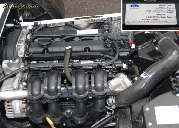 車輛的動力來源是FORD生產一具1.6升代號Sigma ZSG416引擎。