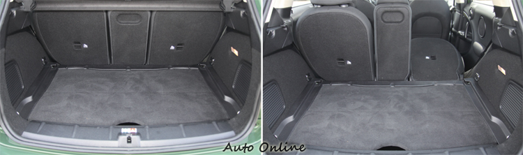 原本的置物容積即有350公升,放倒椅背後空間更大。