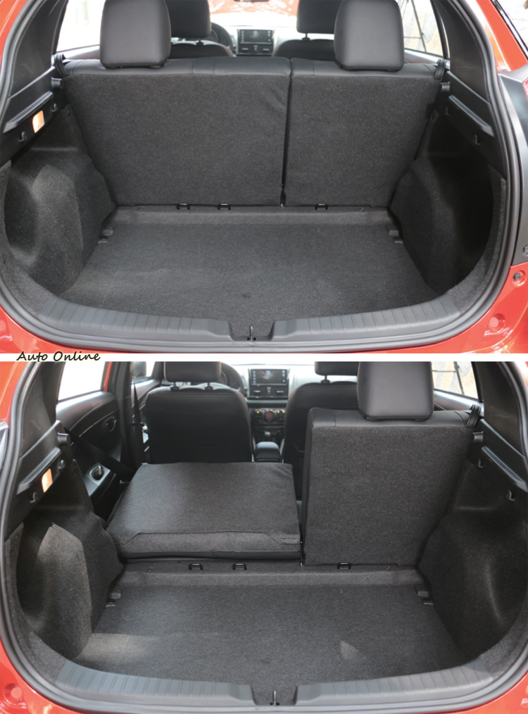 後行李箱容積擴大到326公升,對於一般小家庭而言已經夠用,還可進行6/4椅背放倒。