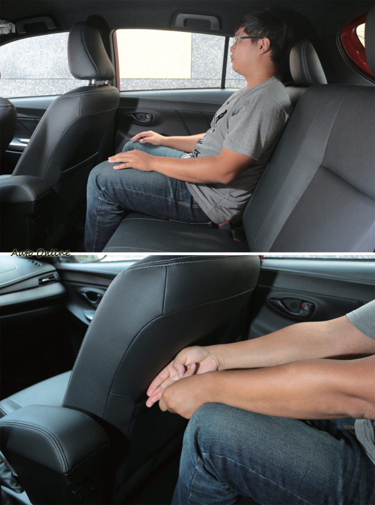 以標準姿勢坐進178公分的乘員在腿部空間依舊有蠻不錯的表現。